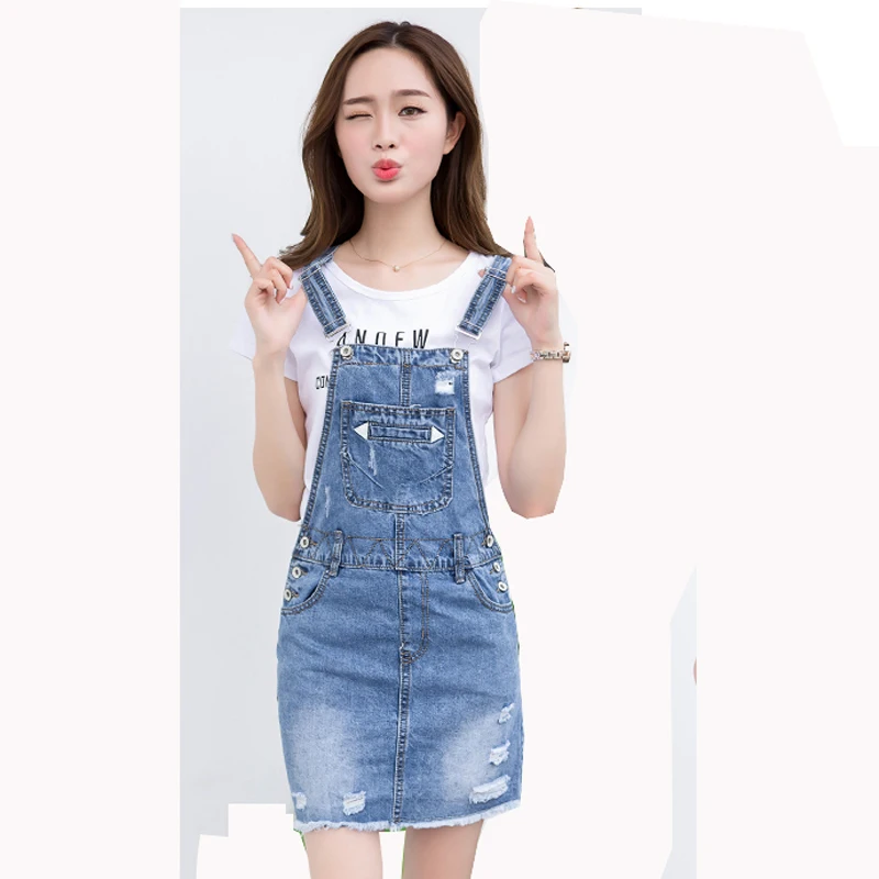 Новинка 2020 женские летние модные синие джинсы сарафан платье студенческие