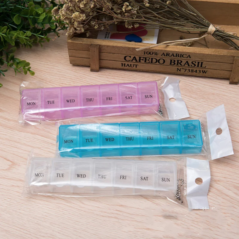 Еженедельный медицинский контейнер для хранения 7 дней мини кейс таблеток
