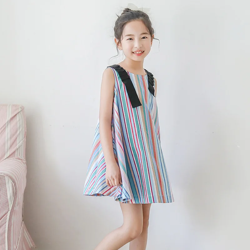 Летнее Радужное платье для девочек детские вечерние платья модное принцессы