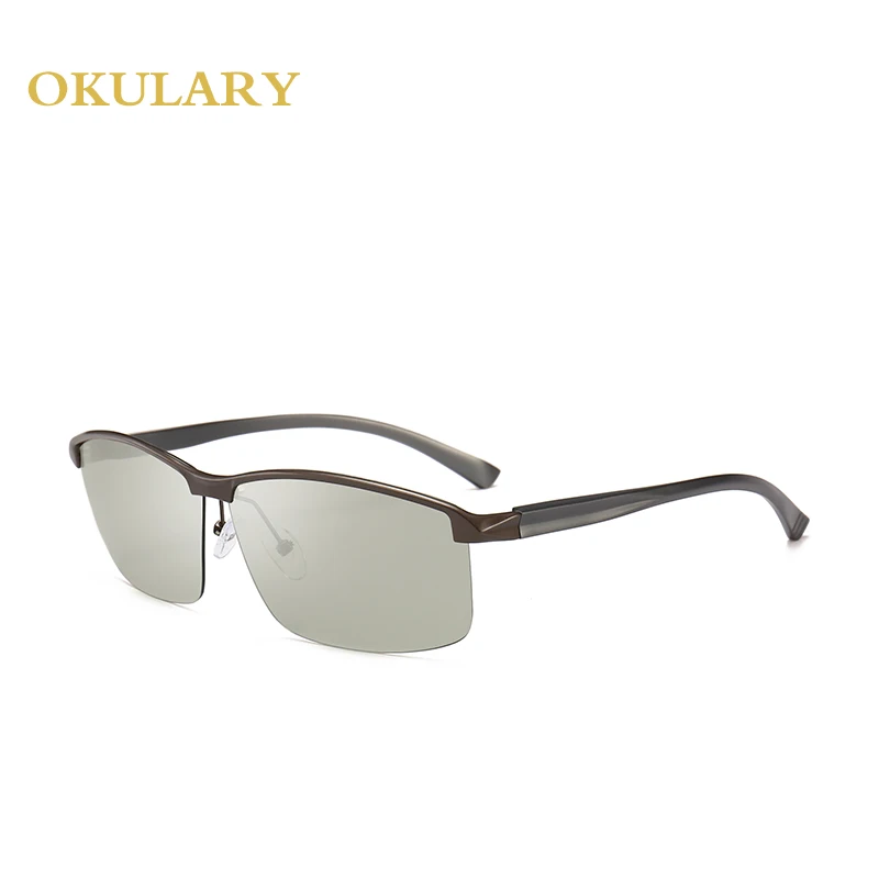 

Sport Men Polarized Sunglasses 3 Colors Black/Gold/Brown Metal Frame Rectangle UV400 Glasses for Men Come With Box