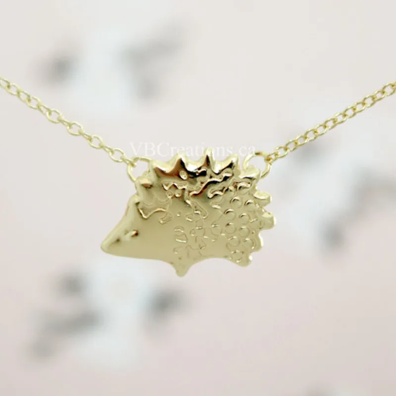 Новинка 2017 года милые животные Ежик ожерелья для Для женщин крошечные подвеска