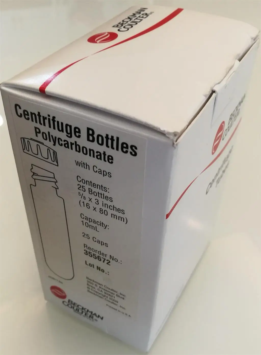 

FOR Beckman PC material BOTTLE 10ML (BOX-25) 355672 centrifuge bottle