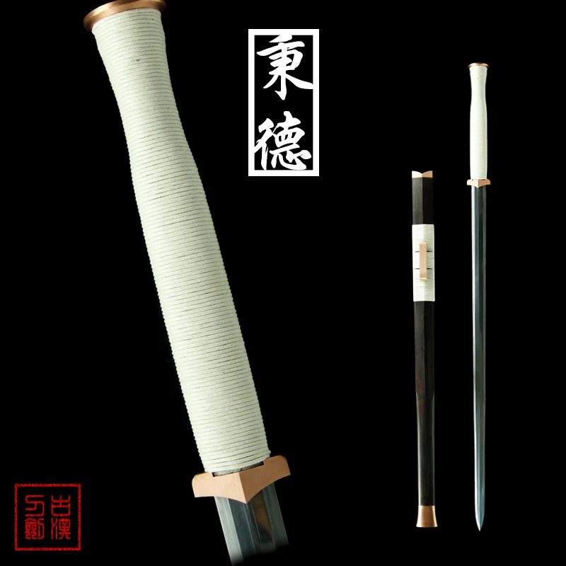 Китайский Меч han jian высокоэффективный сложенный стальной нож Династия Han меч Binde