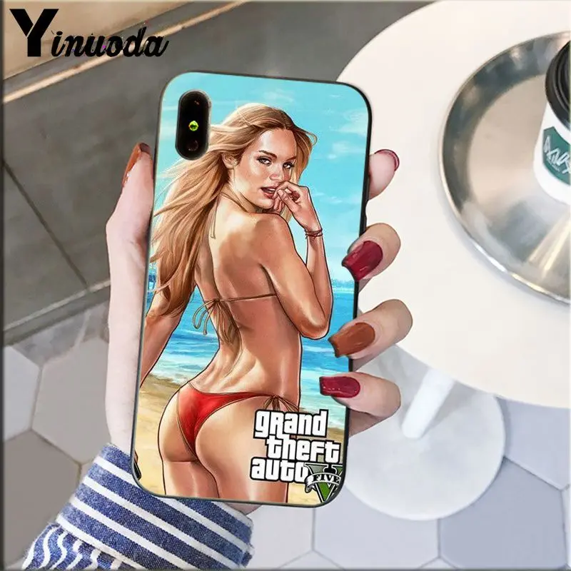 Yinuoda rockstar gta 5 Grand Theft мягкий силиконовый чехол из ТПУ для телефона iPhone 8 7 6 6S Plus 5S SE XR X