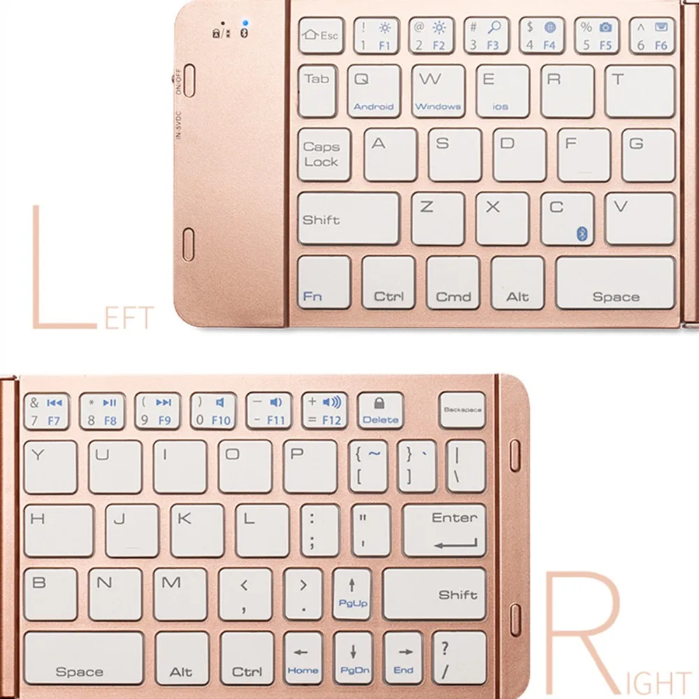 Kemile складной портативный универсальный беспроводной Bluetooth 3,0 клавиатура для ipad 9,7 Складная маленькая клавиатура для IOS