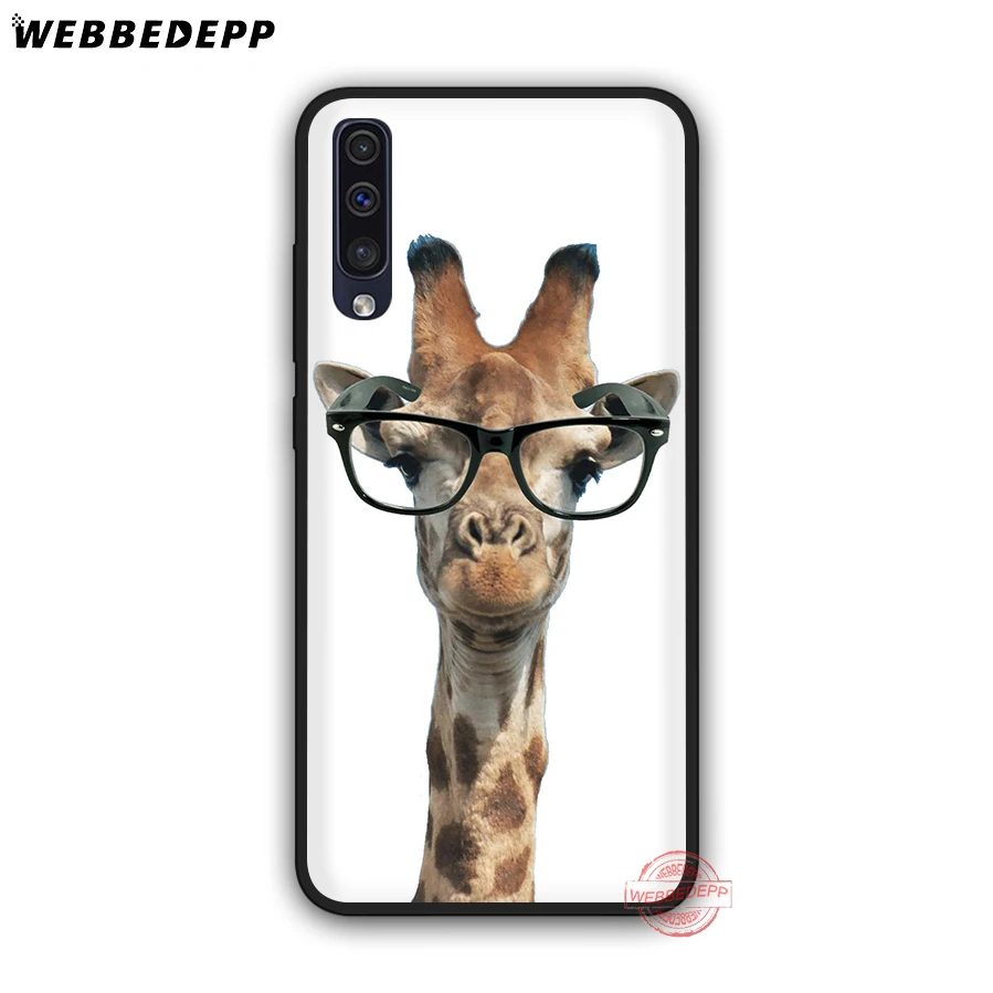 WEBBEDEPP носить очки Жираф мягкий чехол для телефона с изображением цветов Samsung A50s A40s
