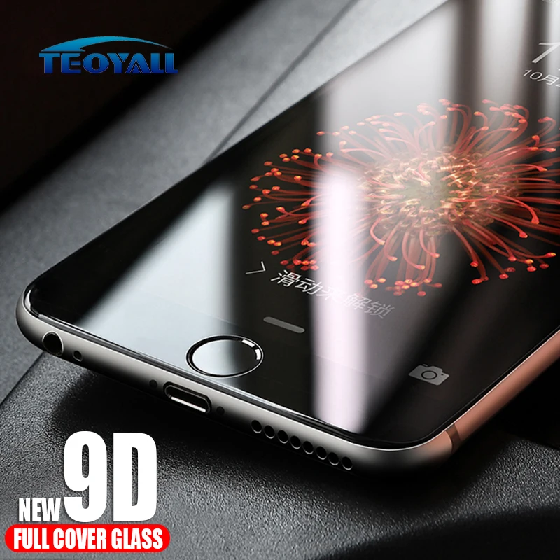 Защитное стекло 9D для iphone 7 6 6s 8 plus Защита экрана X закаленное XR XS MAX защита