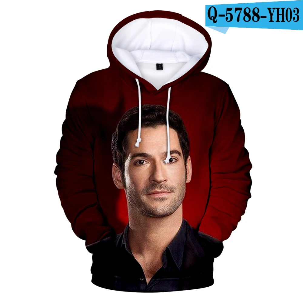 3D Горячая Lucifer Толстовка Lucifer Morningstar толстовки хороший открытый пуловер Толстовка Осень мужские длинные толстовки - Цвет: 3D