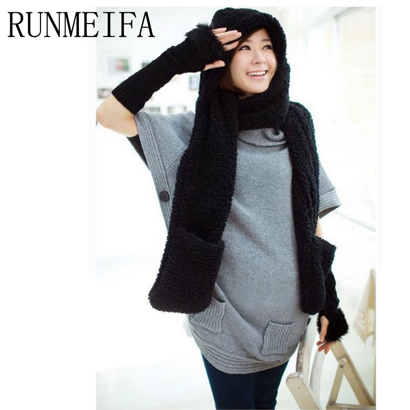 Новинка 2019 модная женская зимняя теплая мягкая плюшевая шапка с капюшоном из