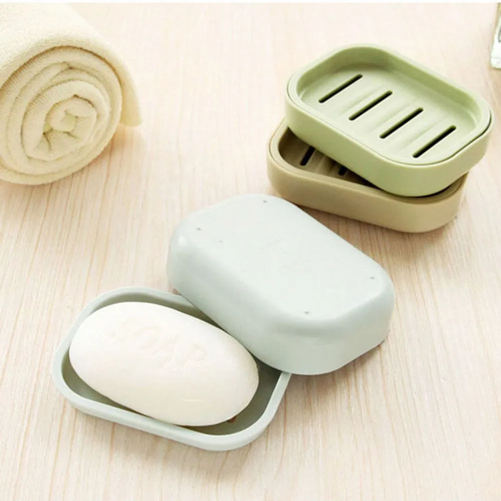 Мыльница для ванной, пластиковая мыльница, креативная двойная сливная мыльница, пластиковые контейнеры со сливом