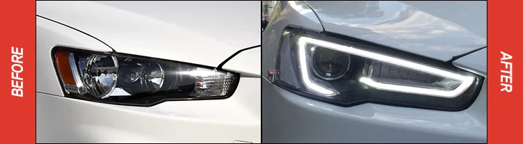 AKD автомобильный Стайлинг для Mitsubishi Lancer 2008- Lancer EX светодиодный светодиодные дневные ходовые огни на передних фарах Hid вариант фара ангел глаз луч аксессуары
