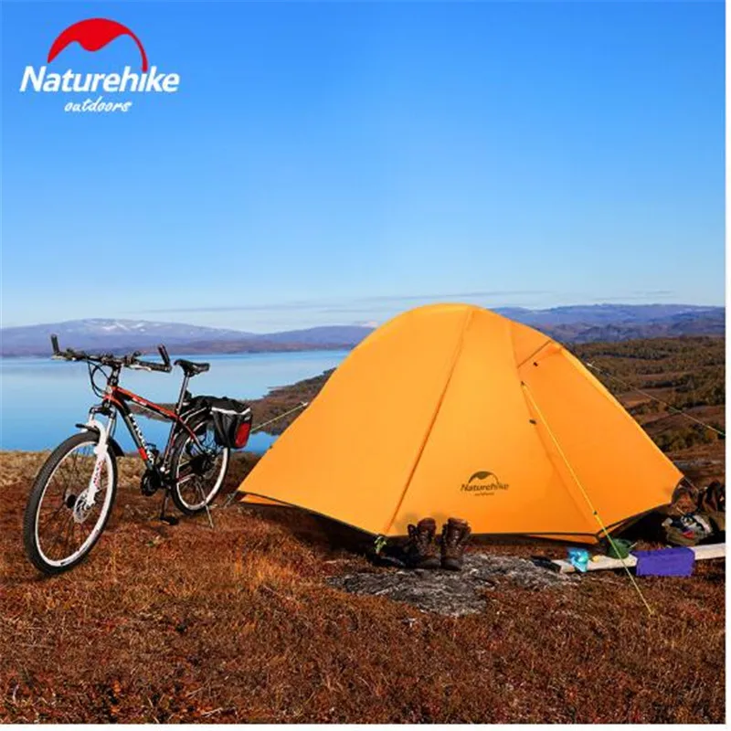 NatureHike 2 человека велосипедная палатка 20D силиконовая двухслойная Сверхлегкая