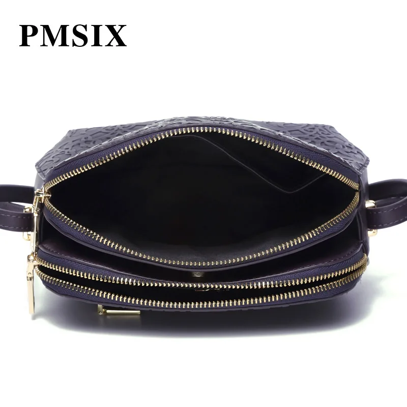 PMSIX Брендовые женские сумки из тисненой искусственной кожи через плечо Кожаные