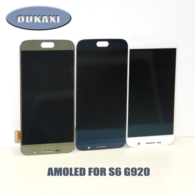 Супер AMOLED для SAMSUNG S6 G920 G920F ЖК дисплей Samsung экран сенсорный дигитайзер сборка