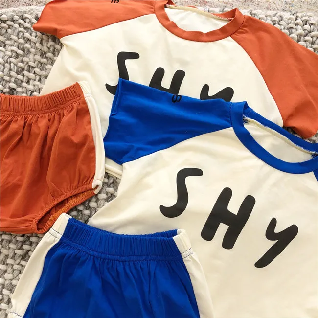 1-5 лет Оптовая 2018 Новая мода мальчиков комплект для девочек топы с надписями +