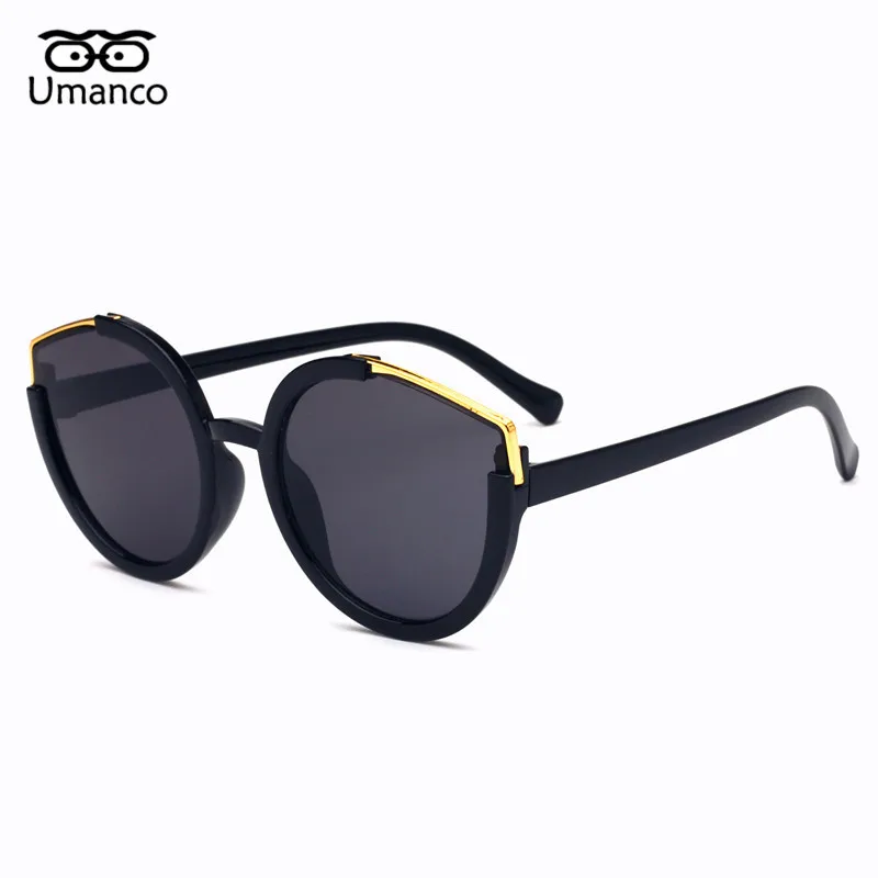Umanco модные ослепительные цвета зеркальные солнцезащитные очки кошачий глаз