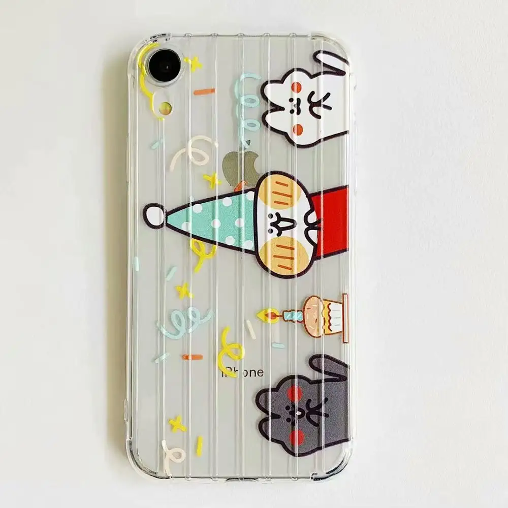ORYKSZ 3D мультфильм прекрасный кролик цветы силиконовый чехол для телефона iphone XR X XS
