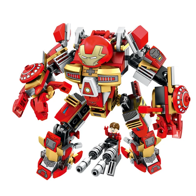 Совместимость с Legoings Железный человек деформационная машина воины Сборка блоков