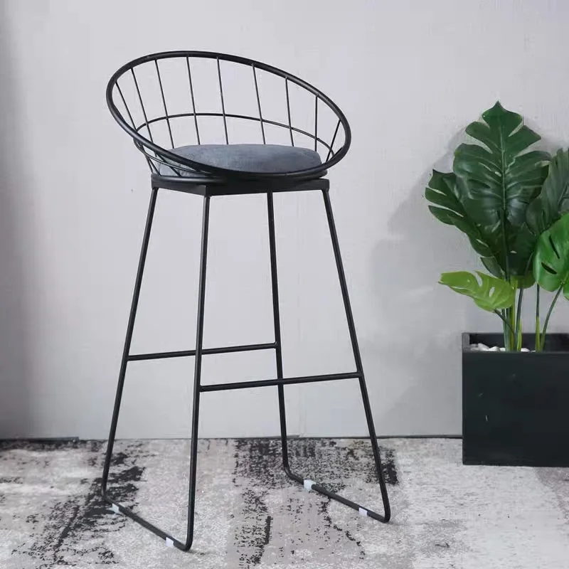 Современный простой барный стул из кованого железа золотой высокий современный