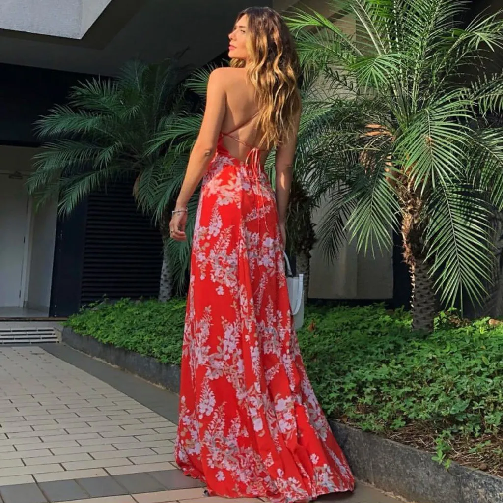 Сексуальное летнее женское платье с глубоким v-образным вырезом кружевное на