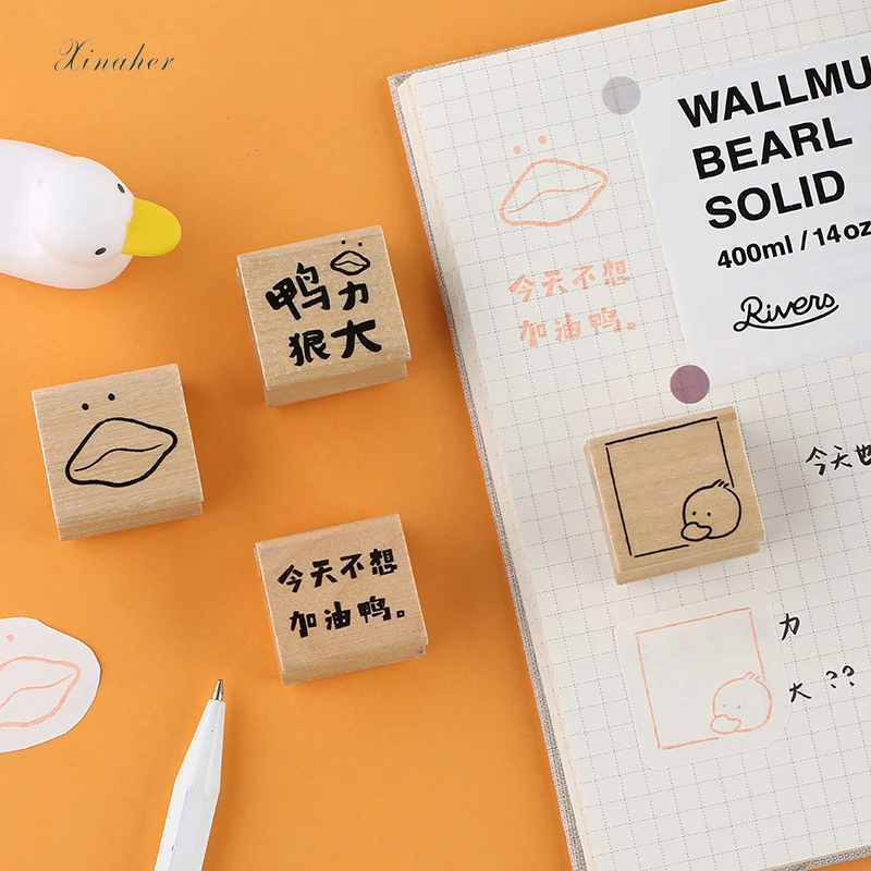 1 Набор милые животные серии с чернильной накладкой украшения штамп деревянные и