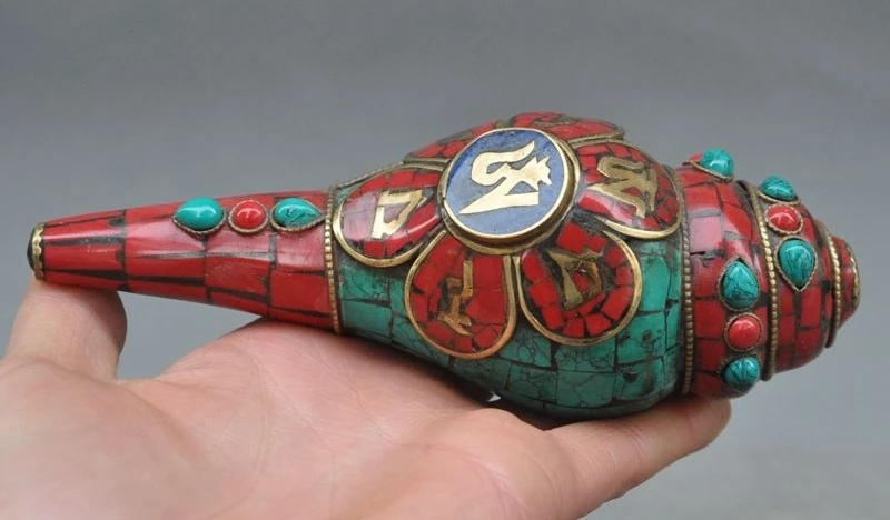 Бесплатная доставка Редкий Старый тибетский буддизм бронзовый инкрустационный