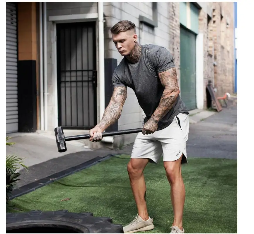 Мужские спортивные шорты хлопковые для бодибилдинга повседневные бега | Мужская