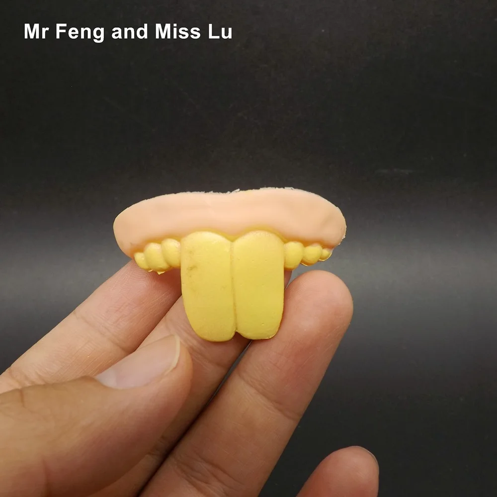 Gags практичные Смешные розыгрыши розыгрыш урод Ложные зубы Хэллоуин дурацкие