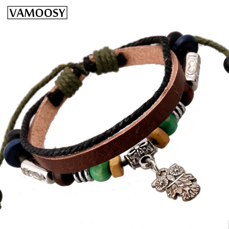 

VAMOOSY 2018 корейские модные браслеты Колцеобразные Сова Pulseiras летние винтажные милые стильные женские панковские браслеты ювелирные изделия д...