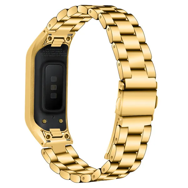 Золотой Модный ремешок для часов для samsung Galaxy Fit-e SM-R375 R375 смарт-браслет для мужчин и женщин Замена t из нержавеющей стали ремешок для часов - Цвет: Золотой