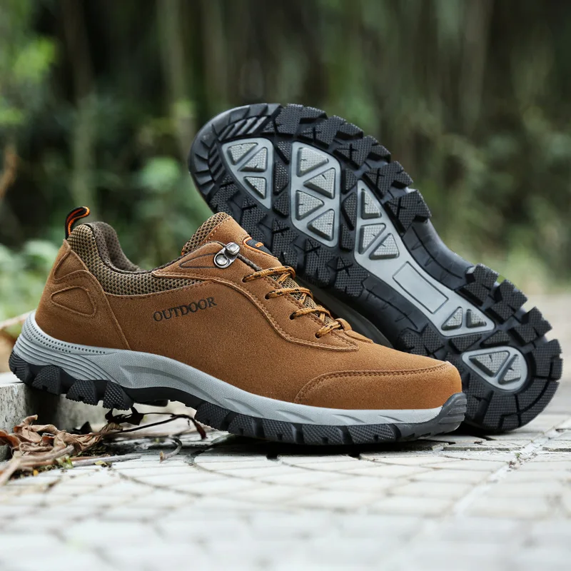 Hiking Shoes Men 2018 Genuine Leather Adult Climbing Male Black Lace-Up Winter Sneakers Tactical Boots | Спорт и развлечения