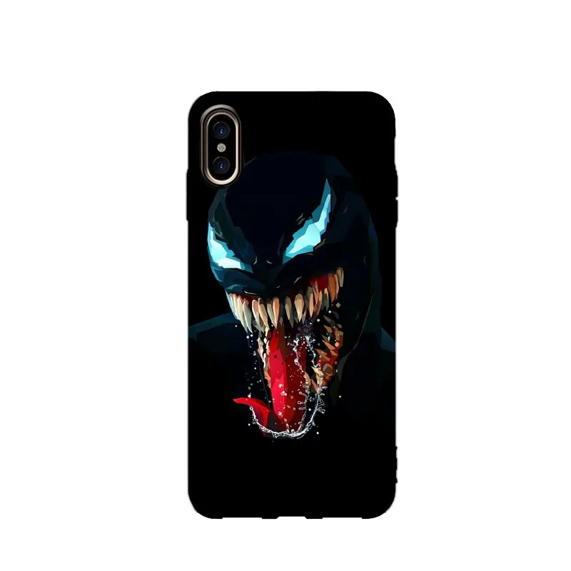 Чудо яд V человек паук Drool мягкий чехол для телефона iPhone 5 S SE X задняя крышка 6s 6 7 8 Plus