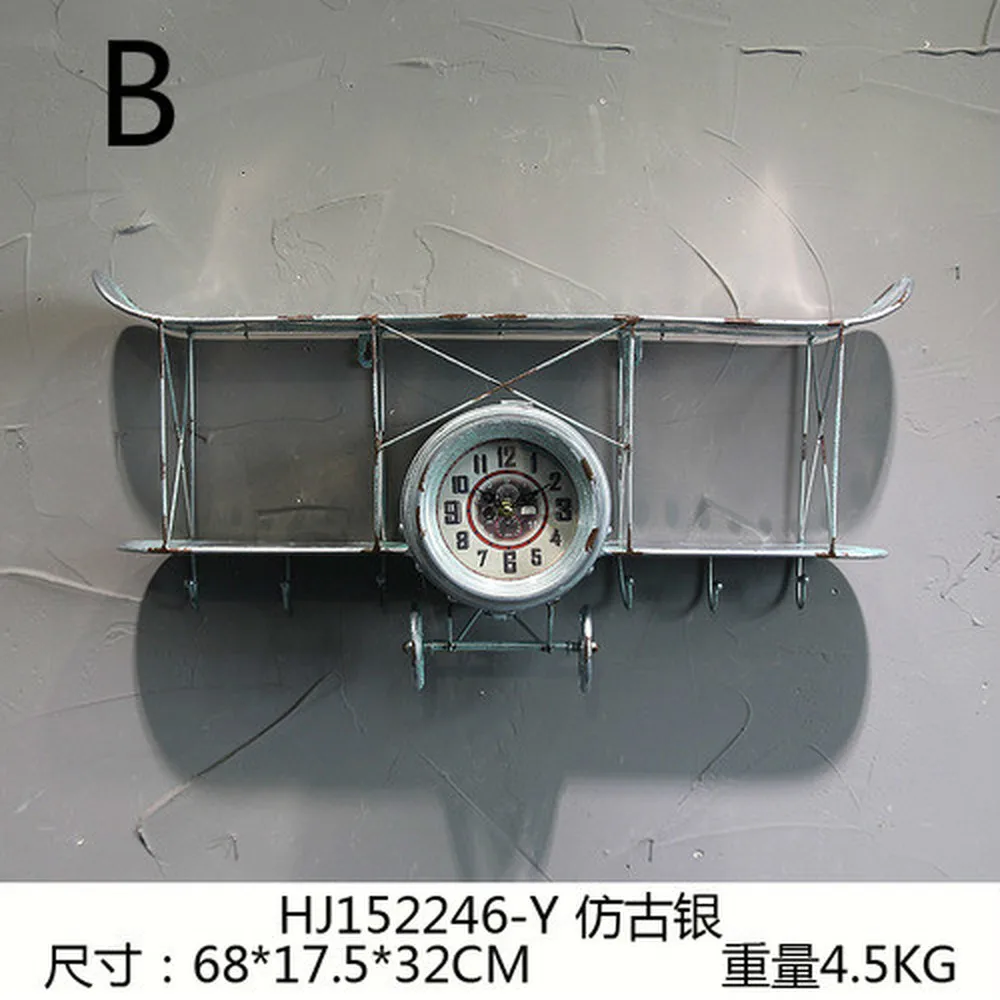 1 шт. антикварные старые часы в форме летательного аппарата настенные Висячие на