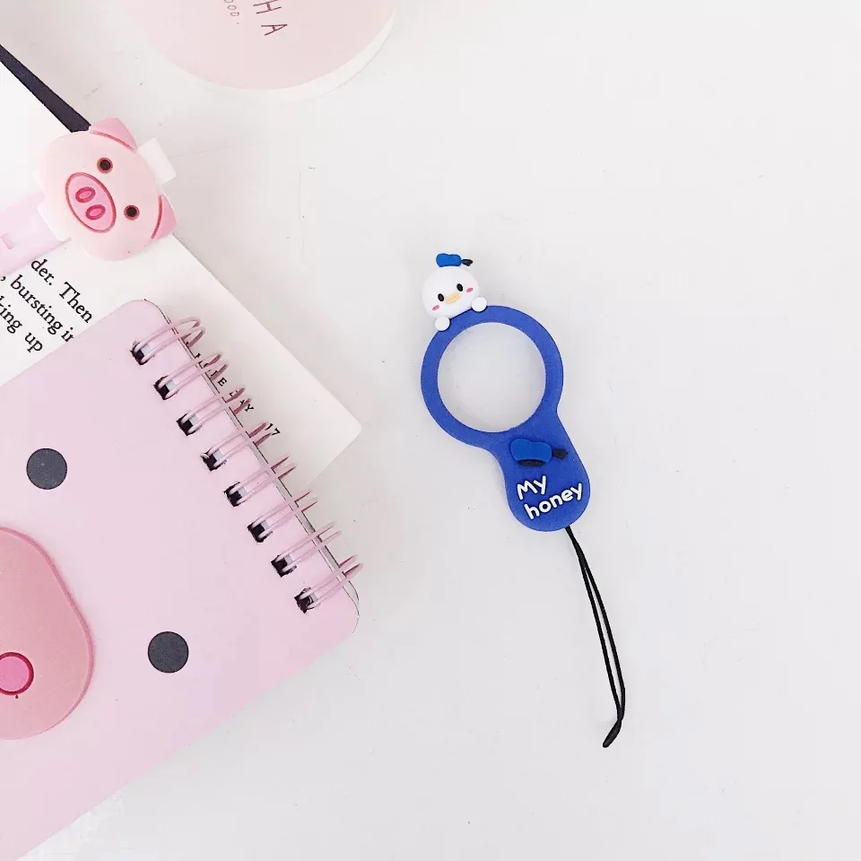 Кольцо на палец для телефона, ремешки, каваи, силиконовые ремешки, USB держатель для ключей, веревка для мобильного телефона, мини-ремешок - Цвет: 003