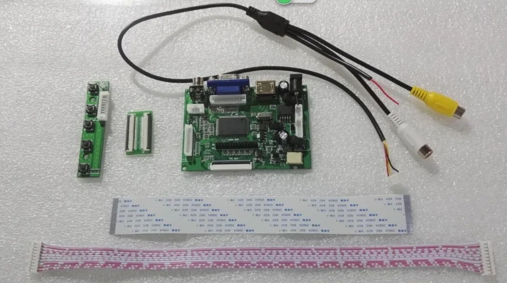 Универсальная плата контроллера VGA 2AV 50PIN TTL LVDS модуль монитора для Raspberry PI LCD AT070TN92