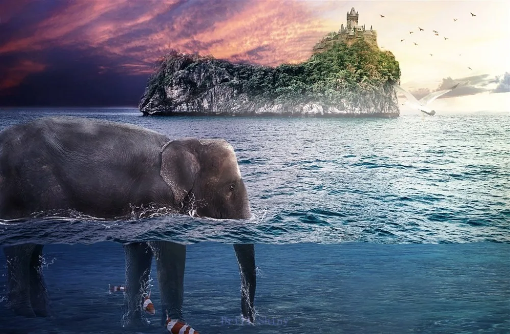 5D/3D Алмазная живопись сделай сам пейзаж пляж голубое небо облака вышивка