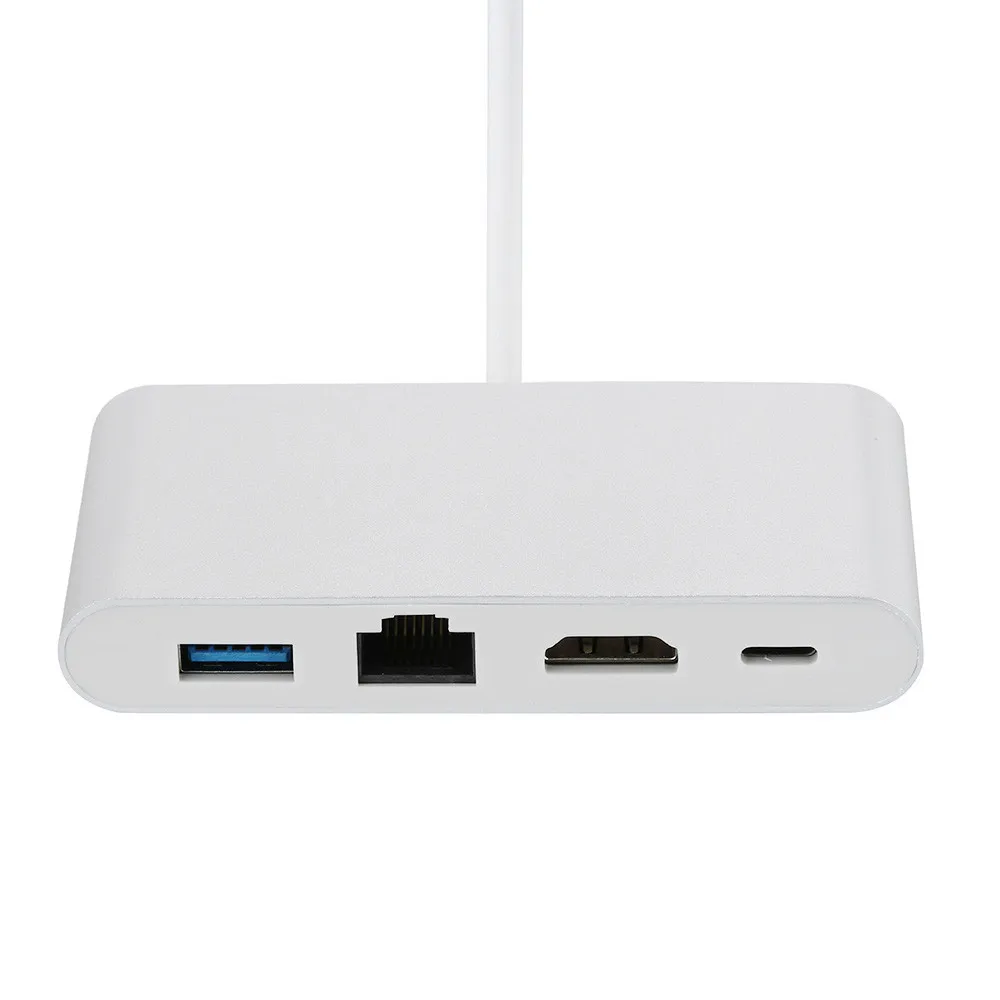 Mosunx USB C к HDMI 4K + RJ45 LAN сеть 3 0 type адаптер конвертер AC1403 8D1115 Прямая поставка| |
