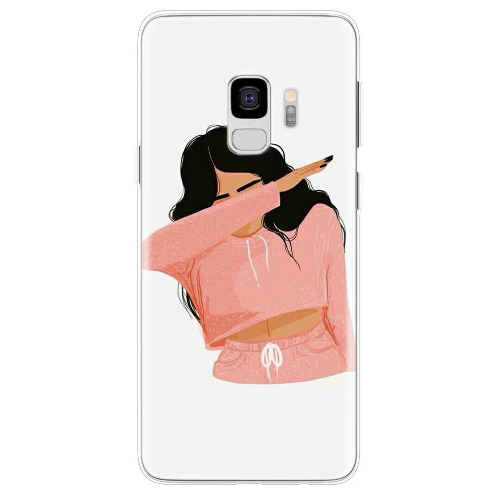 0hzheyan Афро девушки черный женский художественный чехол для samsung Galaxy A50 A40 A30 A60 A70 A20 A20e A10 A7 A9 чехол для samsung A40 Coque - Цвет: 0hzheyan