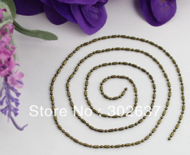 

FREE SHIPPING 4 Meters Antiqued Bronze oval and ball chain #22493