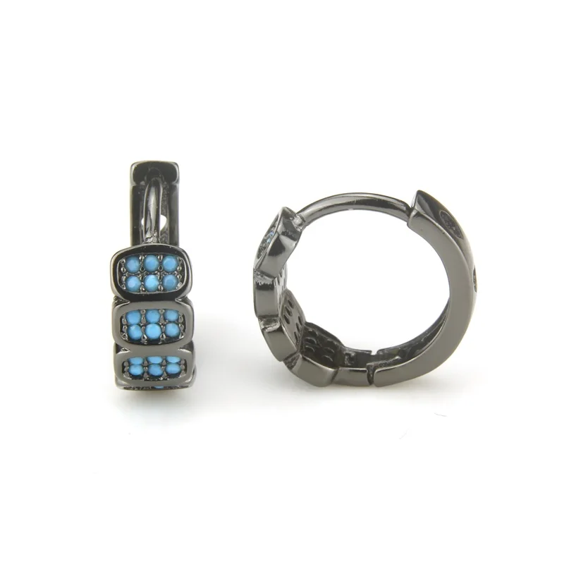 BSWEET Black copper blue 24 stone ring earrings ladies fashion party simple classic wild decorative jewelry | Украшения и