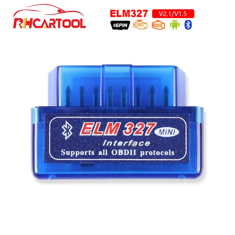 OBD2 автомобильный диагностический инструмент ELM 327 Bluetooth ELM327 OBDII/OBD2 V2.1 v1.5 сканер для диагностики транспорта инструмент ридер работает на Android