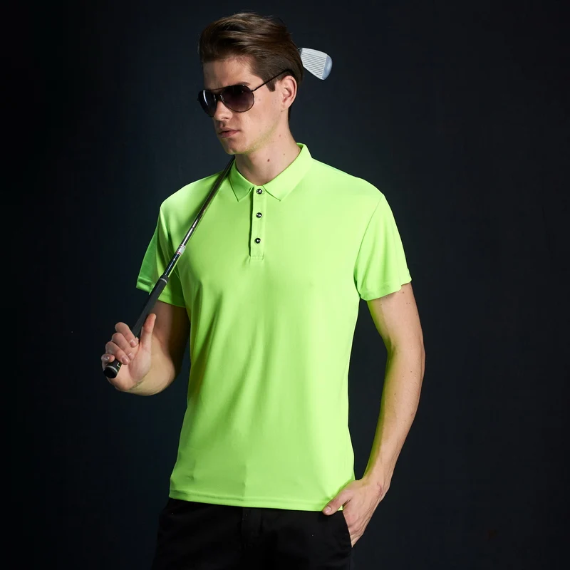 LoClimb стрейчевая быстросохнущая Мужская футболка с воротником для занятий