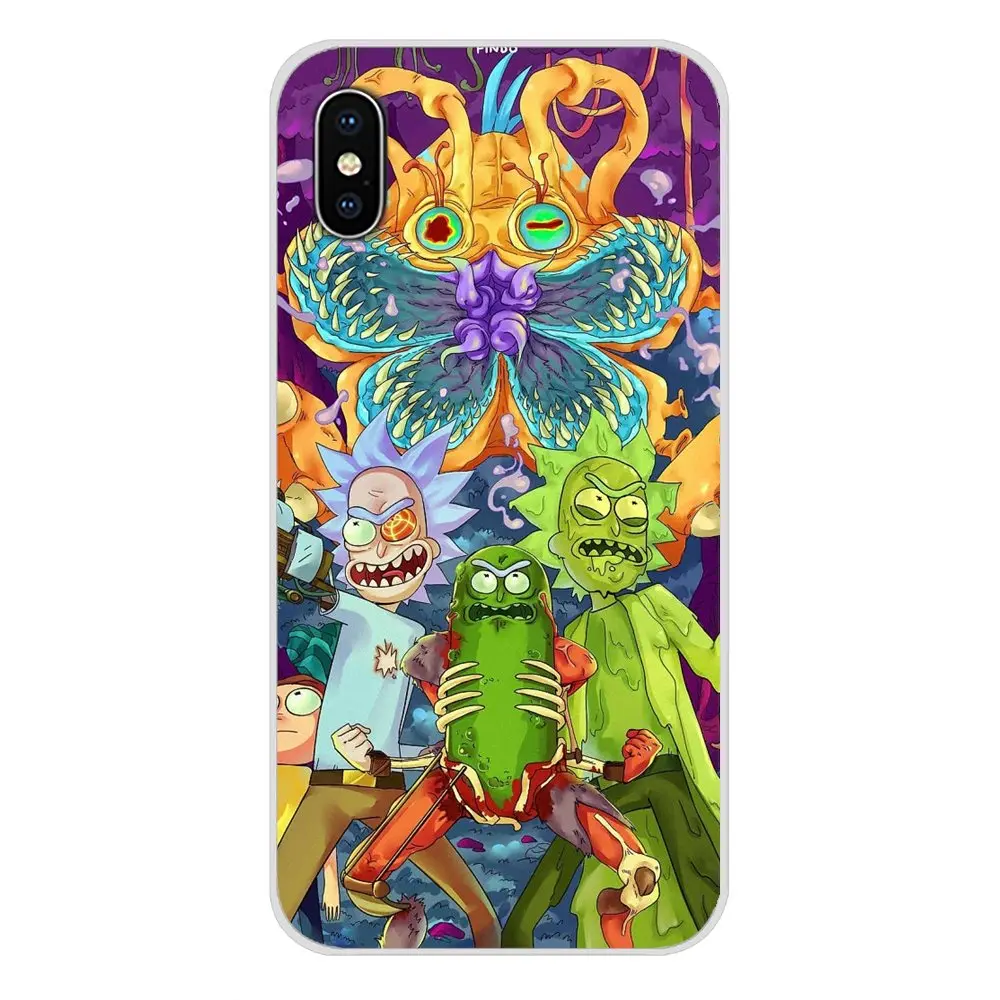 Прозрачный чехол из ТПУ для Sony Xperia Z Z1 Z2 Z3 Z5 compact M2 M4 M5 C4 E3 T3 XA Huawei Mate 7 8 Y3II Rick And Morty