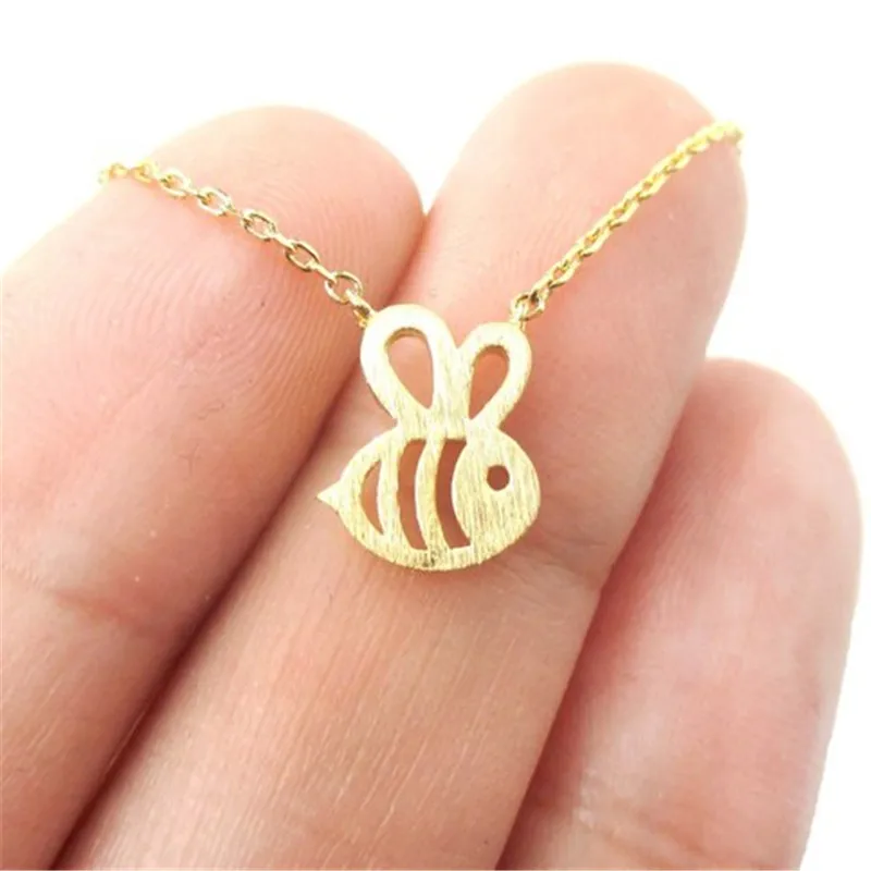 Shunyun 10 шт./лот крошечные Bumble Bee милый насекомых животного Шарм Подвеска Сеть колье