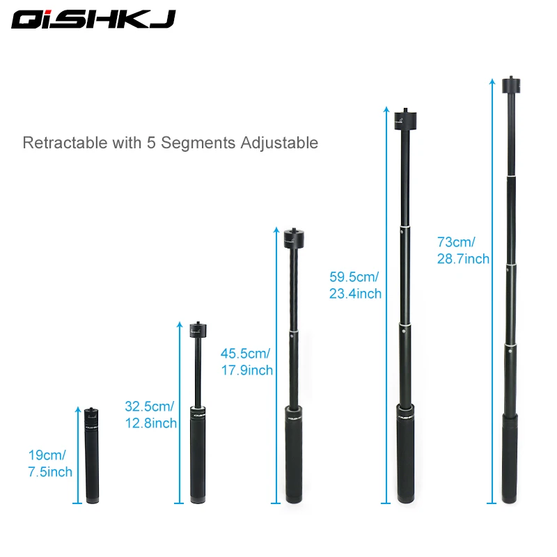 Удлинитель стержень для DJI OM 4 OSMO Mobile 2 Zhiyun Smooth Q Action GOPRO Pocket Insta 360 One X аксессуары |