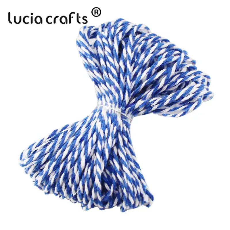 Lucia crafts распродажа! Двойной Цветной хлопковый шпагат для пекаря, хлопковые шнуры, нитка для шпагата, сделай сам, 10 м/упак. W0403