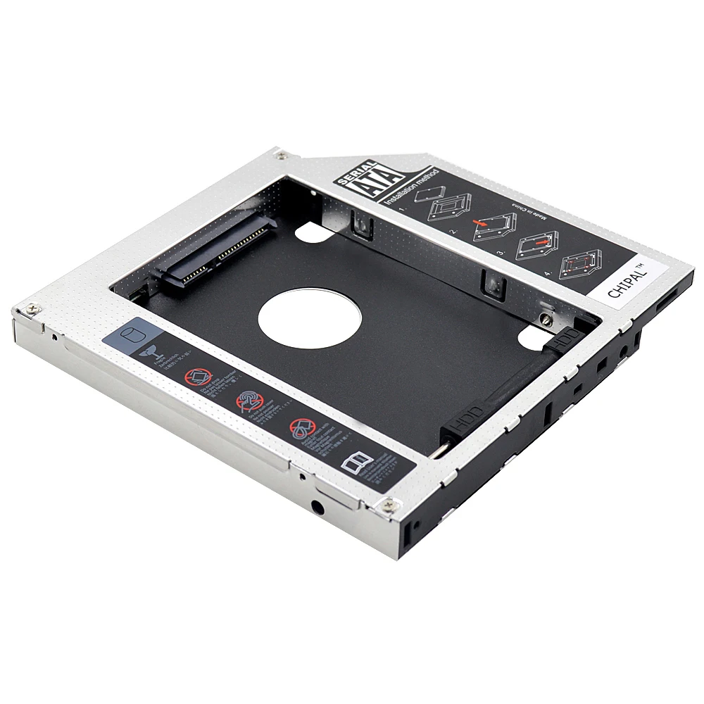CHIPAL Алюминий Универсальный SATA 3 0 2nd HDD Caddy 12 7 мм 2 5 "Корпус жесткого диска SSD чехол