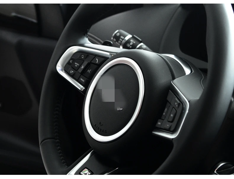 Steering wheel decorative circle sequins bright interior refit stickers Interior For Jaguar F-Pace F pace fpace X761 2016-2018 | Автомобили
