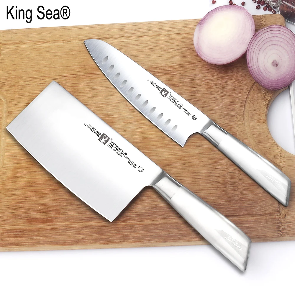 King Sea 2 шт./компл. разделочный кухонный нож и японский набор ножей для повара высокого качества нож и набор ножей сантоку