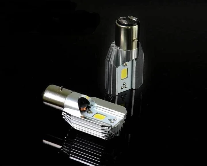 1х BA20D H4 светодиодные лампы для мотоцикла 12 в пост. Тока P43t 6000 K 6 Вт 8 белый